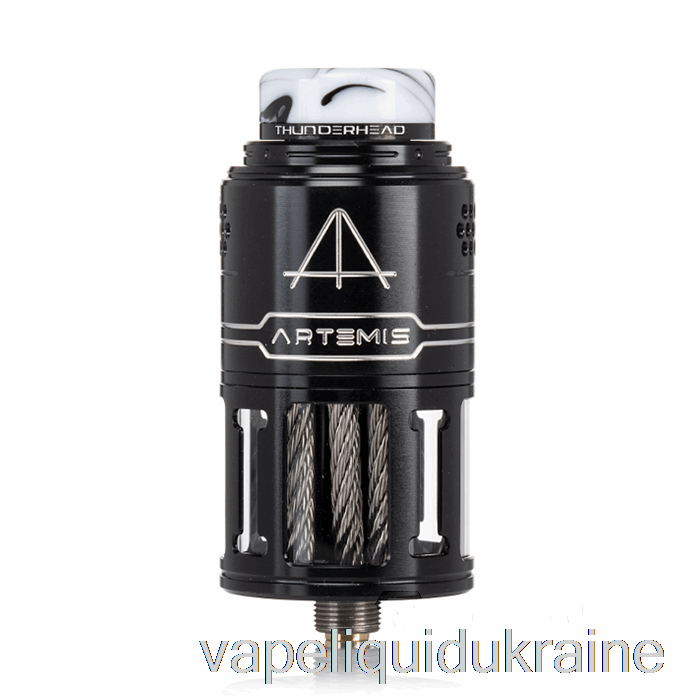 Vape Liquid Ukraine Thunderhead Creations Artemis V2 Top Coiler 25mm RDTA Black & Silver